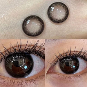 Oatmeal Black Prescription Yearly Contact Lenses