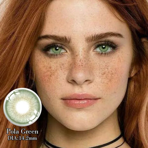 Pola Green Yearly Contact Lenses