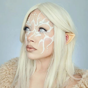 Mesh White Costume Yearly Contact Lenses
