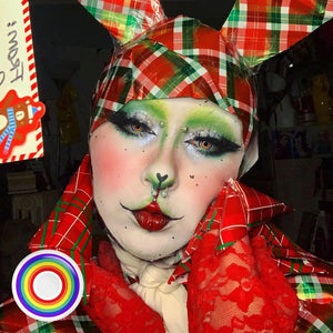 Multiple Rainbow Costume Contact Lenses