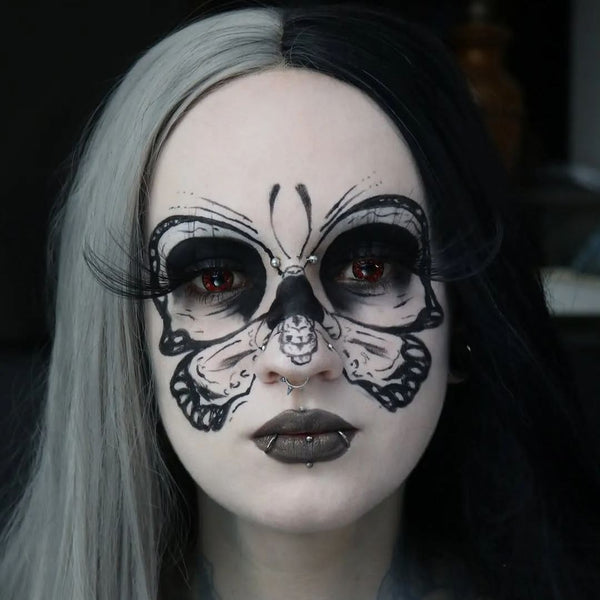 Crack Red Costume Contact Lenses