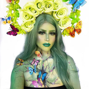 Crack Green Costume Yearly Contact Lenses