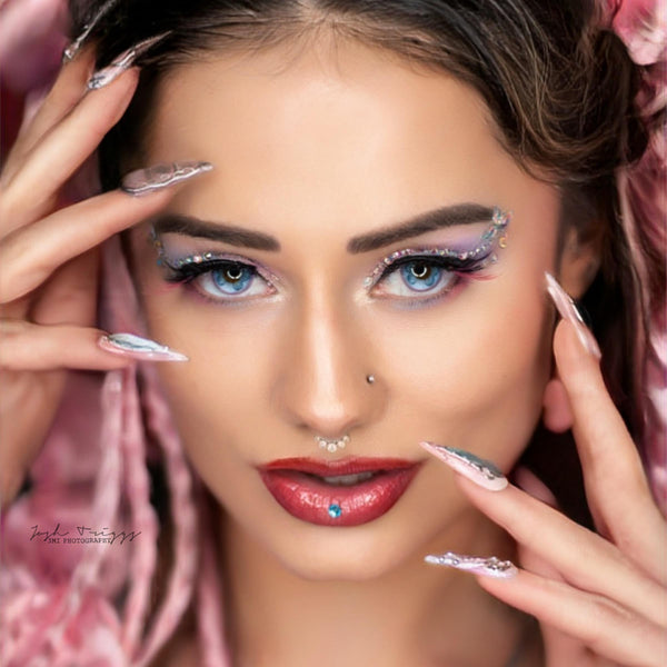 Papillon Blue Costume Prescription Yearly Contact Lenses