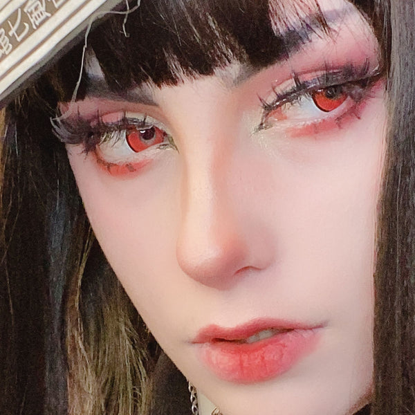 Circle Red Costume Contact Lenses