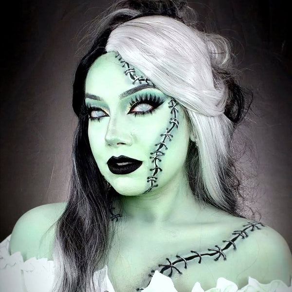 Mesh White Costume Yearly Contact Lenses