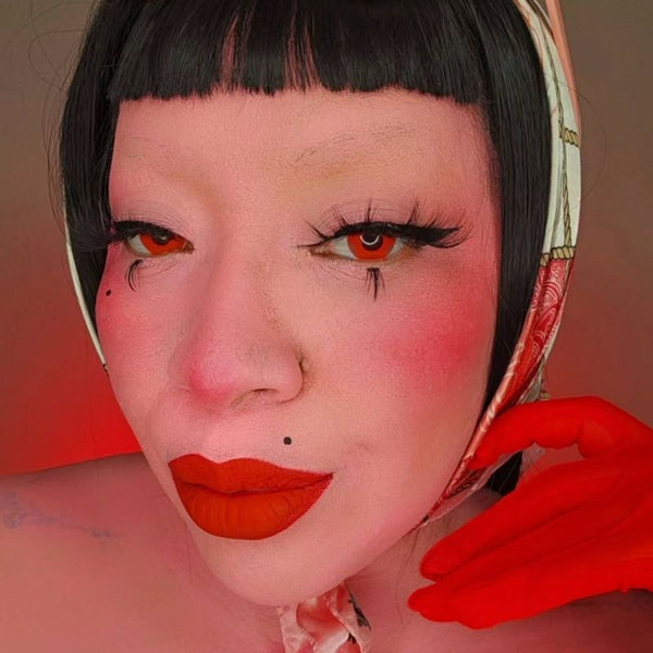 Pure Red Costume Contact Lenses