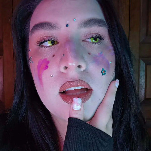 Pure Yellow Costume Contact Lenses